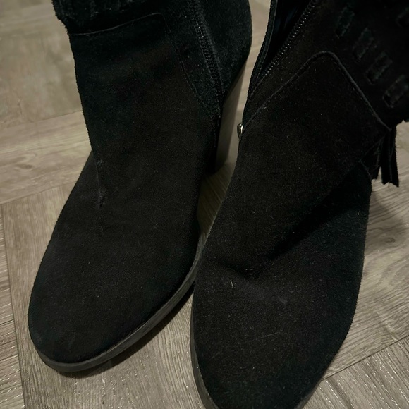 Jessica Simpson Chassie Black Suede Block Heel Booties - Picture 3 of 14